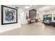 Spacious living room features modern art and open floor plan at 4835 E Onyx Ave, Paradise Valley, AZ 85253