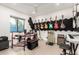 The spacious studio room is equipped with guitars, soundproofing, and a keyboard at 4835 E Onyx Ave, Paradise Valley, AZ 85253