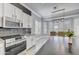 Modern kitchen featuring stainless steel appliances, granite countertops, and a stylish tile backsplash at 5537 E Dusty Wren Dr, Cave Creek, AZ 85331