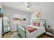 Inviting bedroom featuring a double bed, natural light, and ample closet space at 6271 E Evans Dr, Scottsdale, AZ 85254