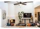 Comfortable living room with a cozy fireplace and stylish decor for relaxing evenings at 6526 N 13Th Dr, Phoenix, AZ 85013