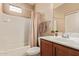 A clean bathroom with a tub and shower combination at 900 S 94Th St # 1166, Chandler, AZ 85224