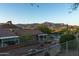 Backyard featuring desert landscaping and a scenic mountain view at 9548 E Kiva Ln, Gold Canyon, AZ 85118
