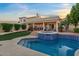 Exterior view of pool, spa and backyard at 1700 E Lakeside Dr # 12, Gilbert, AZ 85234
