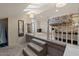 Carpeted steps up to bedroom with skylight and unique features at 1700 E Lakeside Dr # 12, Gilbert, AZ 85234