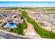 Aerial view showcasing community amenities, green spaces, and well-planned neighborhoods at 196 W Yellow Wood Ave, San Tan Valley, AZ 85140