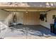 Spacious garage with painted floor and built-in storage, offering ample room for vehicles and gear at 41814 N Crooked Stick Rd, Anthem, AZ 85086