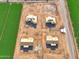 Aerial view of new home construction, showing multiple wood frame homes in a rural setting at 5905 S 182Nd Ave, Goodyear, AZ 85338