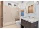 Bathroom featuring modern fixtures, frameless shower, and bright lighting for a luxurious feel at 15332 E Hidden Springs Trl, Fountain Hills, AZ 85268