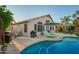 Backyard features a refreshing pool, perfect for enjoying hot summer days and outdoor living at 18001 N 44Th Way, Phoenix, AZ 85032