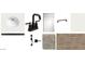 Bathroom finishes including vanity, mirror, faucets, cabinet, floor tiles and hardware at 18271 W La Senda Dr, Surprise, AZ 85387