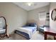 Calm bedroom design features muted tones and carpet flooring at 20627 W Grandview Dr, Buckeye, AZ 85396