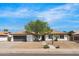 Charming single-story home featuring a tile roof and a mature tree in the front yard at 2640 E Mallory St, Mesa, AZ 85213