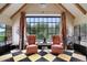 Bright sitting area showcasing checkered floors, large windows with scenic views, and stylish furnishings at 27050 N 103Rd St, Scottsdale, AZ 85262