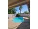 Refreshing backyard pool with secure fencing, perfect for outdoor relaxation and fun at 3828 W Crocus Dr, Phoenix, AZ 85053