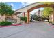 Welcoming entrance to Regatta Pointe, featuring stone accents and lush landscaping at 420 W First St # 217, Tempe, AZ 85281