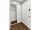 Hallway coat closet featuring sliding doors for extra storage space at 4735 S Mill Ave, Tempe, AZ 85282