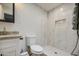 Bathroom featuring vanity, toilet and updated shower with new fixtures at 6728 N 24Th Dr, Phoenix, AZ 85015