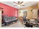 Home office with a view, features a ceiling fan, and good natural light at 9234 W Sierra Pinta Dr, Peoria, AZ 85382