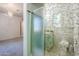 Bathroom featuring a mirrored shower door and original green vanity at 1945 E Solano Dr, Phoenix, AZ 85016