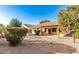 Spacious backyard featuring a covered patio, desert landscaping, and plenty of room for entertaining at 2329 E Ebony Dr, Chandler, AZ 85286