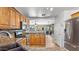 Contemporary kitchen showcasing granite countertops, modern appliances, and ample cabinet space at 2585 E Morgan Dr, Gilbert, AZ 85295