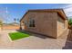 Charming single story home shows the covered patio, low maintenance landscaping, and great curb appeal at 296 N Jesse St, Chandler, AZ 85225