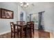 Cozy dining area with ample natural light and a view, perfect for Gathering meals and gatherings at 2977 E County Down Dr, Chandler, AZ 85249