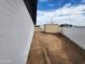 The backyard includes a storage shed and block fencing for privacy and security at 4210 W Solano Dr, Phoenix, AZ 85019