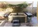 Relaxing backyard hot tub, shaded for privacy at 441 E Encinas Ave, Gilbert, AZ 85234