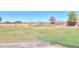 Community greenspace with grassy lawn, mature trees, and mountain views at 46141 W Amsterdam Rd, Maricopa, AZ 85139
