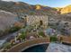 Backyard with mountain views and desert landscaping at 43105 N 102Nd St, Scottsdale, AZ 85262