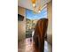 Unique bathroom showcasing sculptural tub with desert view, modern light fixture, and sleek design at 43105 N 102Nd St, Scottsdale, AZ 85262