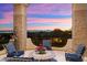 Inviting patio with comfortable seating and views of the skyline at 6621 N Arizona Biltmore Cir, Phoenix, AZ 85016