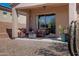 Covered patio with comfortable seating, ideal for relaxing outdoors at 12946 N Northstar Dr, Fountain Hills, AZ 85268