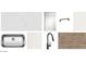 Selection of interior elements include backsplash, countertop, sink, faucet and flooring at 18256 W La Senda Dr, Surprise, AZ 85387