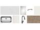 Selection of stylish kitchen finishes, including white cabinets, stainless steel sink, and modern fixtures at 18272 W Camino De Oro --, Surprise, AZ 85387