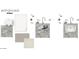 An interior designer curated bathroom style board for a modern bathroom at 25354 W Bowker St, Buckeye, AZ 85326