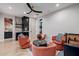 Relaxing sitting area with modern chairs, black bar, and stylish decor at 3425 N 50Th Pl, Phoenix, AZ 85018