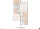 Birds eye view of a new home's functional floor plan with dimensions and total area square footage at 4320 E Bernice St, Gilbert, AZ 85295