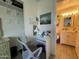 Office nook and shared bathroom with vanity and lighting at 461 W Holmes Ave # 336, Mesa, AZ 85210