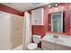 This bathroom has a shower and tub, plus a vanity with a sink and a framed mirror at 4744 W Altadena Ave, Glendale, AZ 85304
