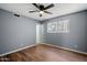 Comfortable bedroom with vinyl flooring, ceiling fan, and lots of light at 4744 W Altadena Ave, Glendale, AZ 85304