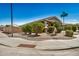 Corner lot view showcasing a single-story home with desert landscaping and a two-car garage on a clear day at 531 S 198Th Ave, Buckeye, AZ 85326
