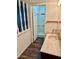 Upstairs bathroom featuring a sleek vanity and a step-in shower, ideal for modern living at 5807 W Acoma Dr, Glendale, AZ 85306