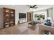 Inviting living room with large window, stylish furniture, and modern decor at 6027 E Spring Rd, Scottsdale, AZ 85254
