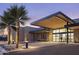 Inviting entrance with a modern architectural design and beautifully landscaped surroundings at 7425 E Gainey Ranch Rd # 13, Scottsdale, AZ 85258