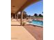 Covered patio with view of the pool and outdoor space at 7969 S 172Nd St, Queen Creek, AZ 85142