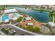 Community aerial view featuring the lake, playground, and swimming pool at 22849 E Marsh Rd, Queen Creek, AZ 85142