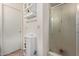 Clean bathroom with a shower and decorative cabinets at 4501 E Carol Ave # 48, Mesa, AZ 85206